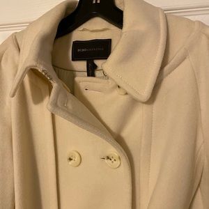 BCBGMAXAZRIA Cream Wool trench coat LIKE NEW!